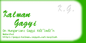 kalman gagyi business card